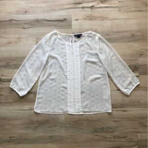 Tommy Hilfiger White Boxy Blouse with Relaxed Fit
